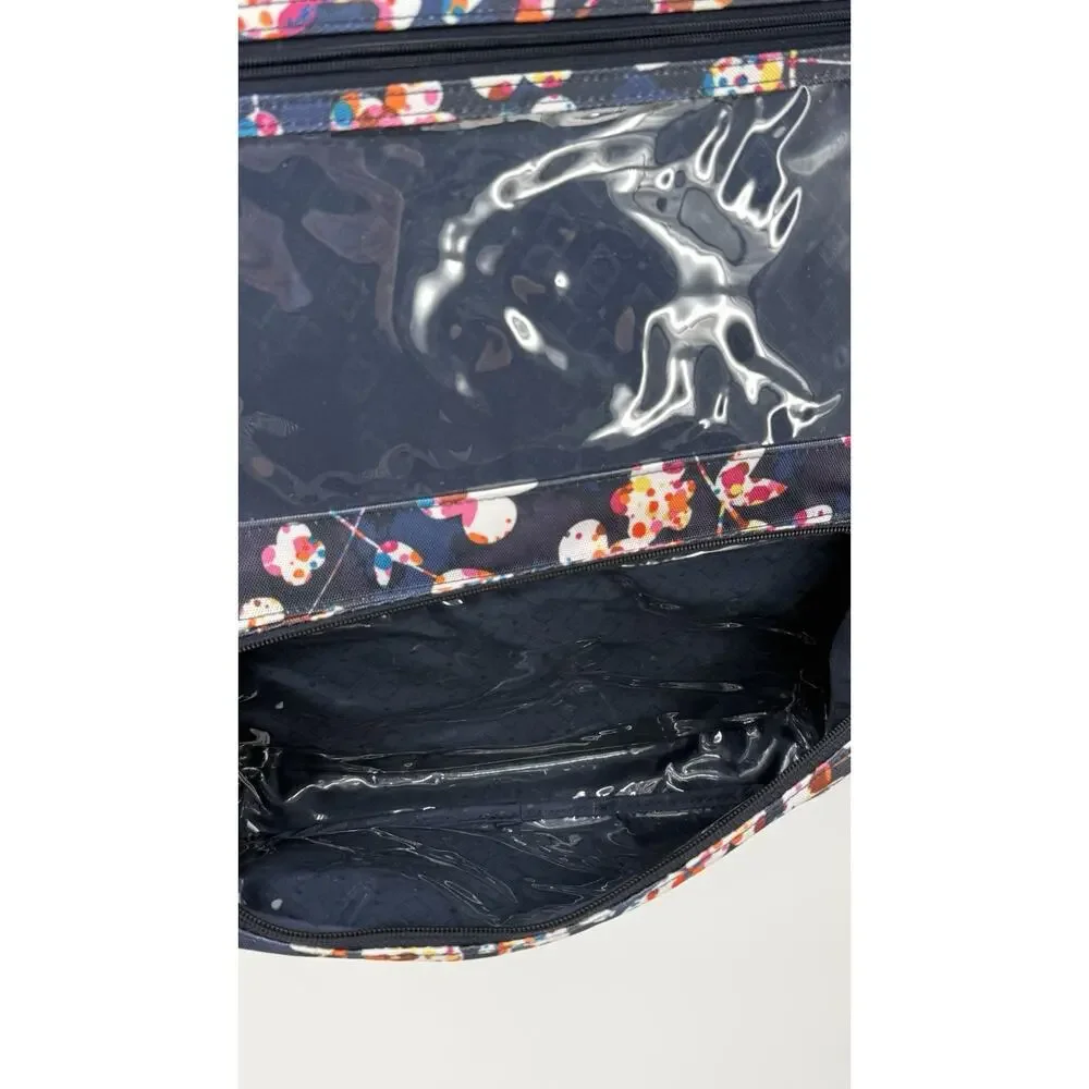 Vera Bradley Lighten Up Hanging Travel Organizer Cut Vines Navy Floral Toiletry